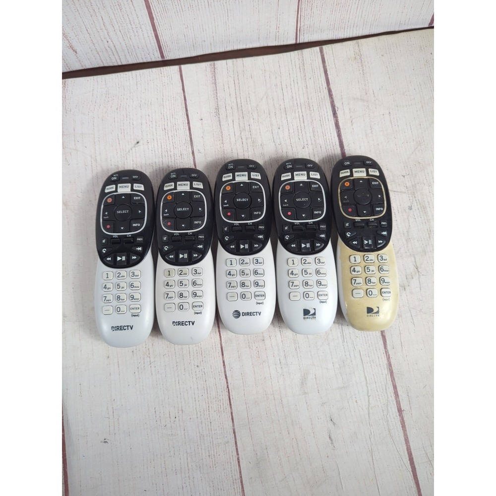TESTED - DIRECTV RC73 RC71 Remote Control Lot of 5 URC3009MBC1-0-R White Genie